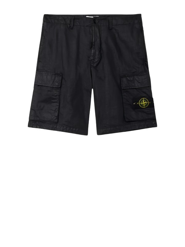 Bermuda Cargo Stone Island in Nylon Panama-TC con Vestibilità Ampia