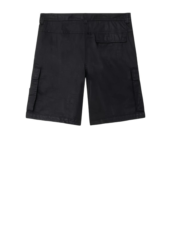 Stone Island Black Cargo Bermuda Shorts