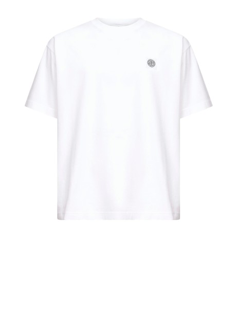 Stone Island Men's White Cotton T-Shirt SS