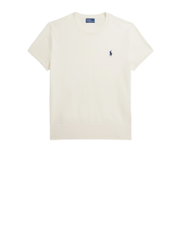 T-shirt Polo Ralph Lauren in cotone e lino con taschino