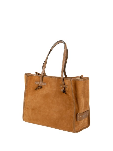 Borsa a Spalla Marcella in Pelle Scamosciata Caramel 2