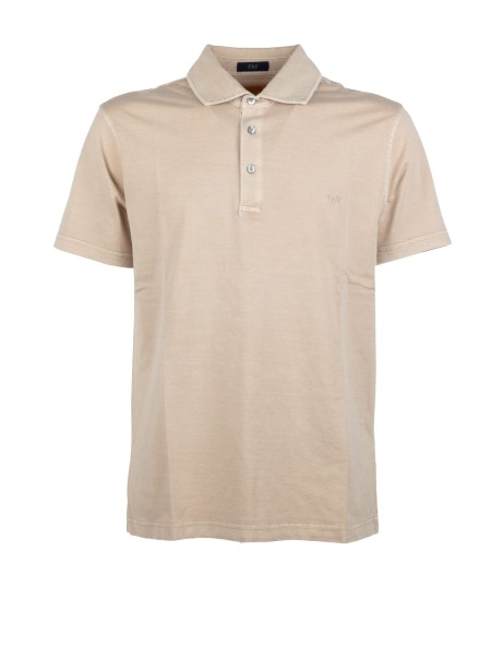 Polo in Jersey con Ricamo Satinato di Fay