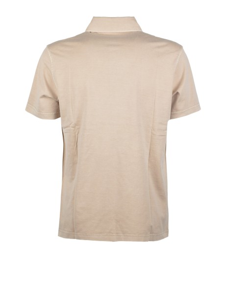 FAY Men's Comfort Fit Polo Shirt with Satin Embroidery