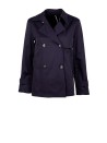 Trench corto in gabardina antigoccia blu
