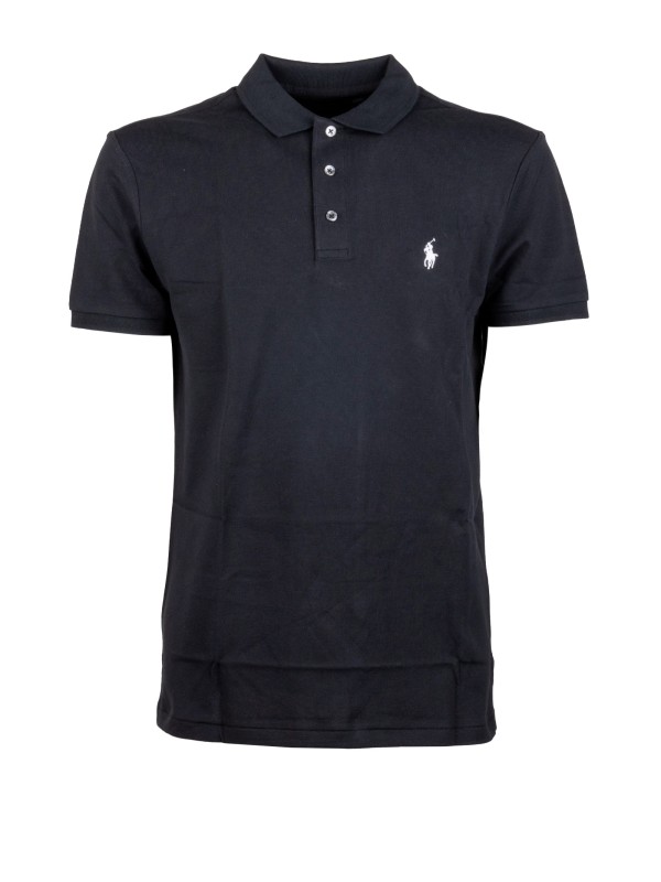 Polo Ralph Lauren Custom Slim Fit Polo Nera