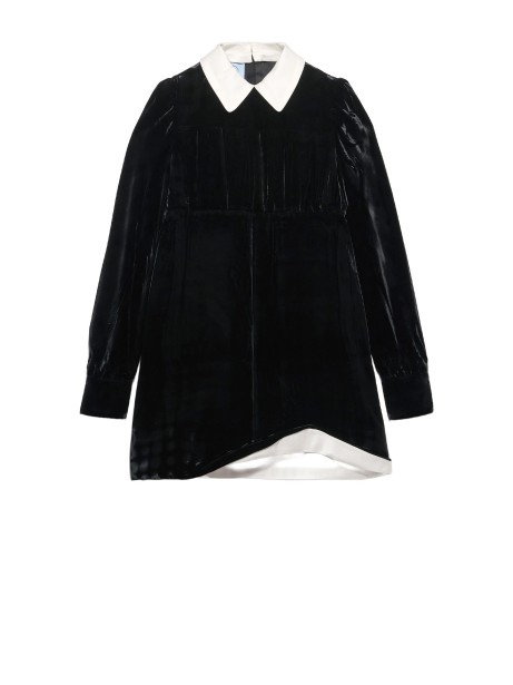 Black Velvet Mini-Dress by Prada