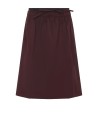 Prada Drawstring Skirt - Burgundy Cotton A-Line