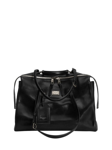 Borsa Vittoria in Pelle di Vitello Nera - Dolce&Gabbana