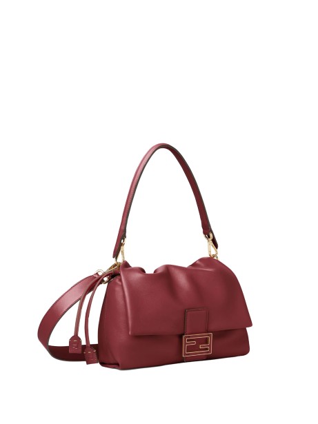 Borsa Mamma Baguette Medium in Pelle Nappa Bordeaux 2