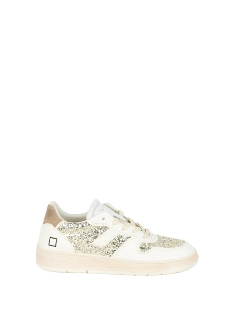 D.A.T.E. Women's Court 2.0 Glitter Silver Sneakers