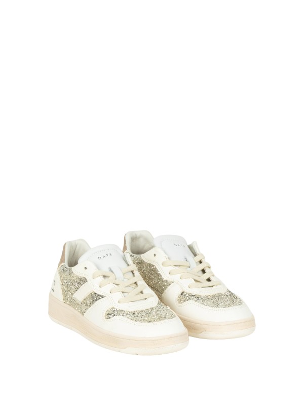 Sneakers D.A.T.E. Court 2.0 Glitter Argento - Eleganza e Comfort