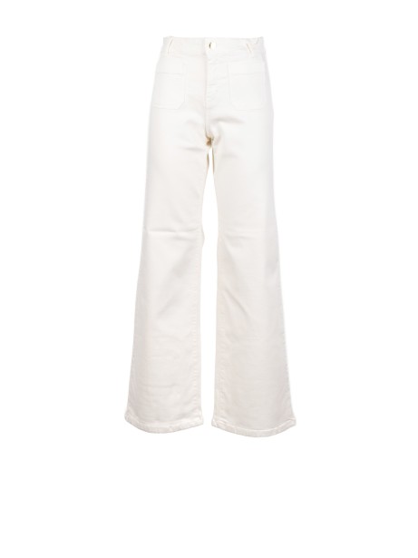 Marella Sport Women's White Wide-Leg Jeans
