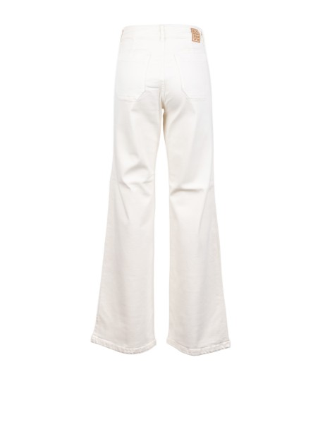 Marella Sport Women's White Wide-Leg Jeans 2