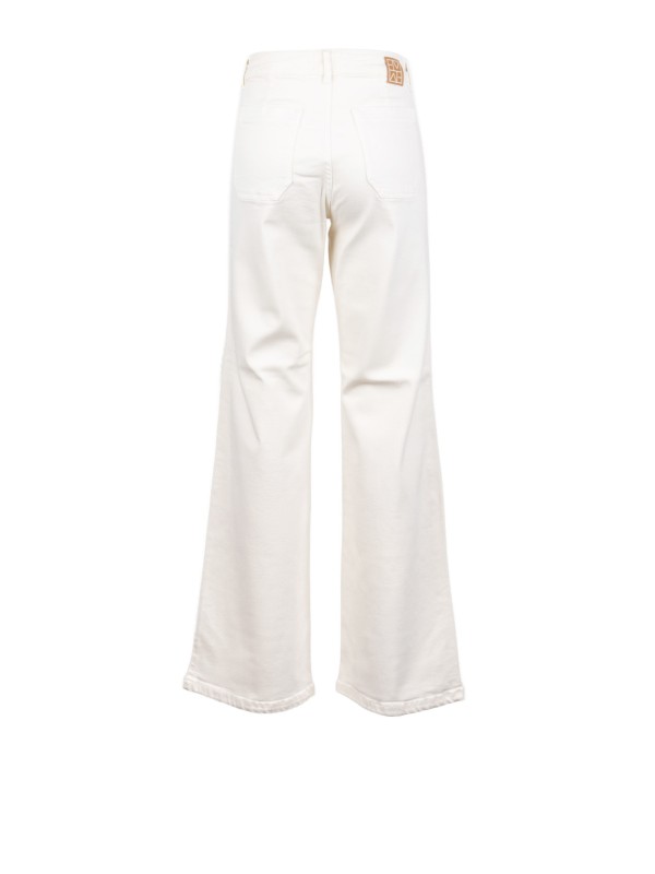 Marella Sport Women's White Wide-Leg Jeans