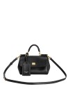 Dolce & Gabbana My Sicily Mini Handbag in Black Plongé Calfskin