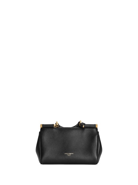 Dolce & Gabbana My Sicily Mini Handbag in Black Plongé Calfskin
