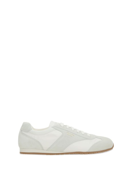 Prada Suede and Mesh Low-Top Sneakers