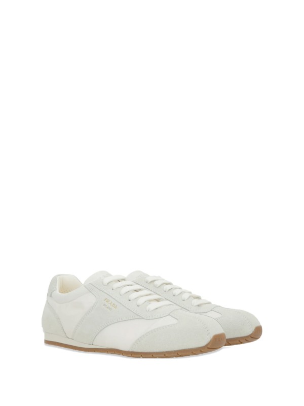 Sneaker Prada Downtown in Pelle Liscia con Logo
