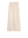 Pantalone Alfeo in Gabardina di Cotone Beige