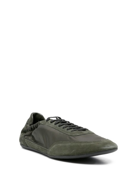 Prada Black Brushed Leather Moccasins