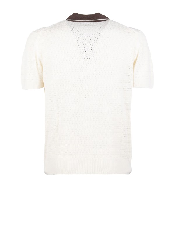 Paolo Pecora Brown Merino Wool Polo Shirt