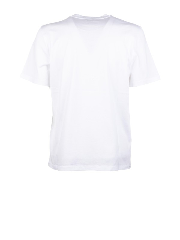 T-shirt girocollo bianca con taschino Jacob Cohën