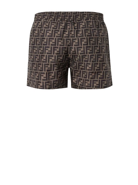 Fendi Brown FF Motif Swim Shorts 2