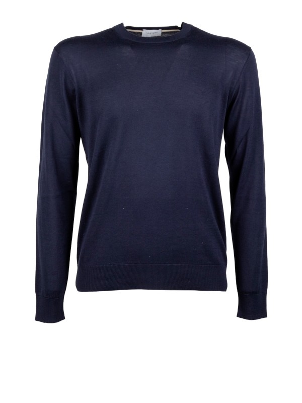 Maglione con scollo rotondo in lana vergine di Paolo Pecora