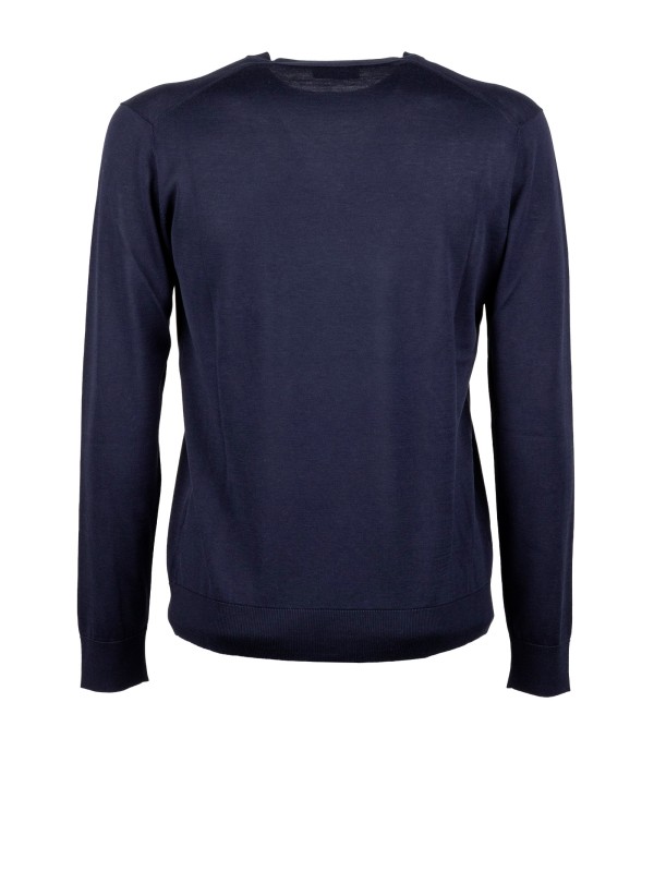 Maglione con scollo rotondo in lana vergine di Paolo Pecora