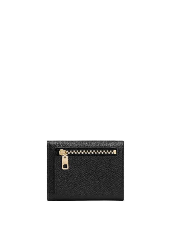 Portafoglio French Flap in Pelle di Vitello Nera - Dolce&Gabbana
