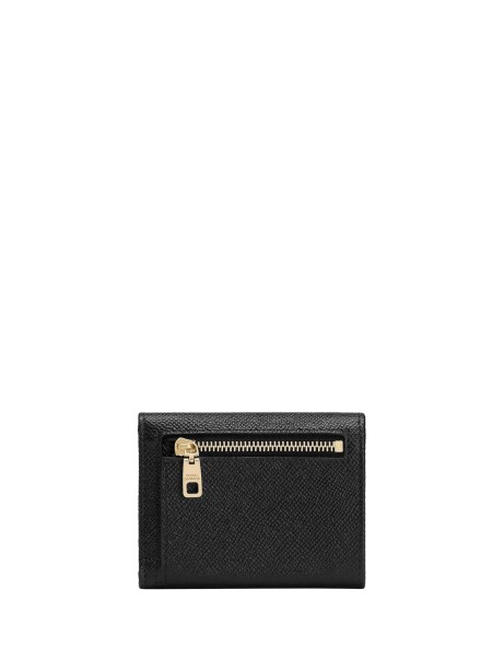 Portafoglio French Flap in Pelle di Vitello Nera - Dolce&Gabbana