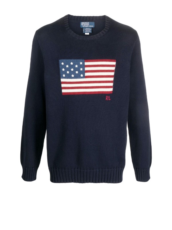 Maglione Polo Ralph Lauren con Bandiera Americana