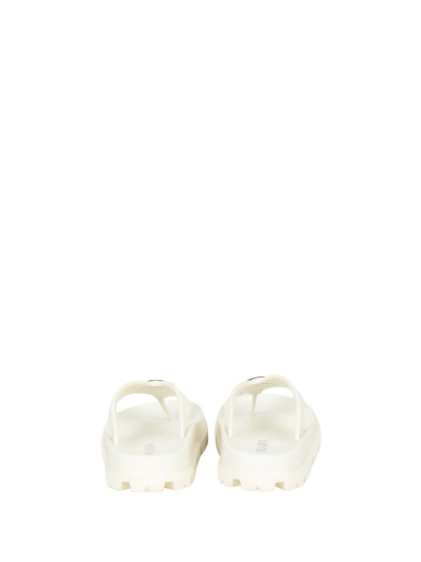 Prada White Rubber Flip-Flops