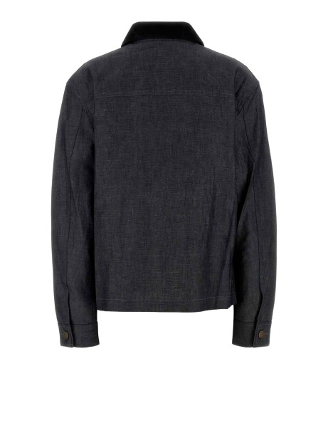 Giacca con Colletto e Tasche Applicate di Prada 2