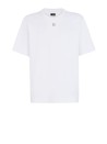 Fendi White Cotton T-Shirt with FF Applique