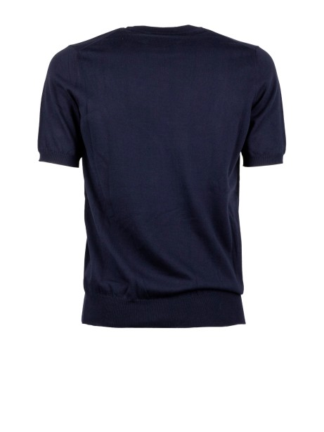 Alpha Studio Night Blue Short-Sleeve Cotton T-Shirt 2