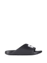 Mule piatte Label Slide in gomma nera - Givenchy