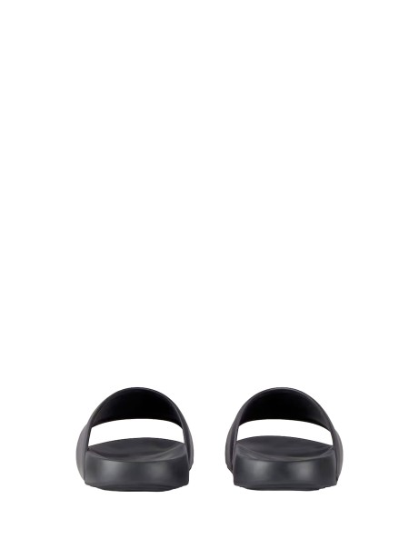Mule piatte Label Slide in gomma nera - Givenchy