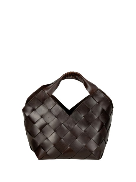 Dragon Diffusion Rosanna Dark Brown Woven Leather Bag
