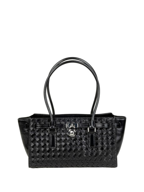 Michael Kors Hamilton Moderne Small Woven Leather Satchel