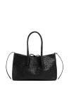 Bottega Veneta Pinacoteca Leather Tote in Black/Fondant