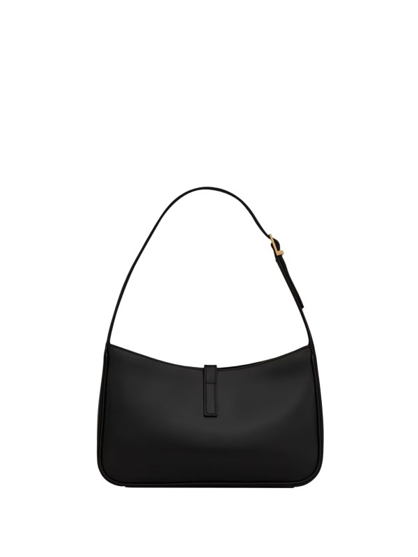 Saint Laurent Le 5 à 7 Mini Hobo in Pelle Liscia Nera