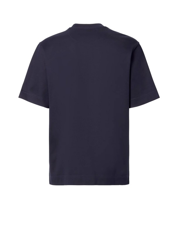 T-Shirt in Cotone Blu Uomo Fendi