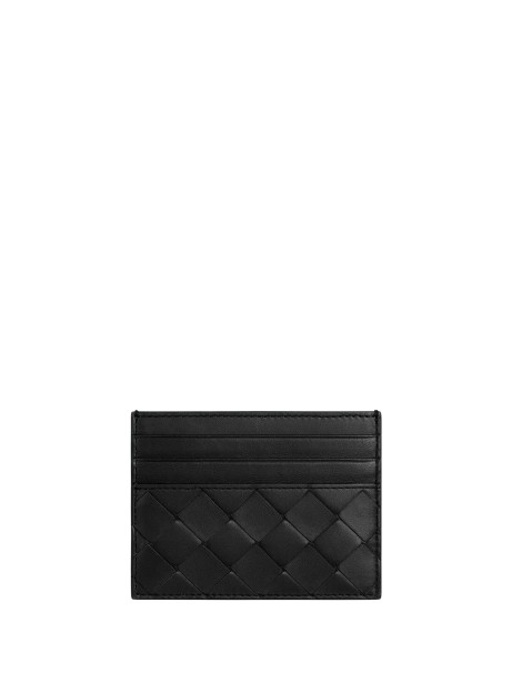 Bottega Veneta Black Intrecciato Credit Card Holder