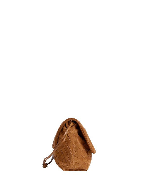 Giorno Amber Suede Clutch by Bottega Veneta