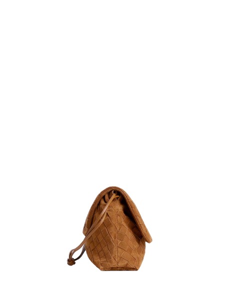 Giorno Amber Suede Clutch by Bottega Veneta