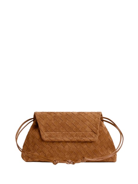 Giorno Amber Suede Clutch by Bottega Veneta