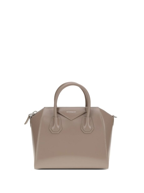 Borsa Antigona Piccola in Pelle Color Talpa di Givenchy