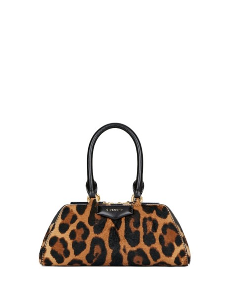 Givenchy Antigona East-West Mini Leopard Print Leather Bag