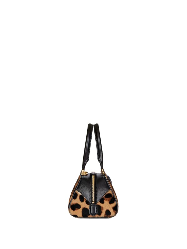 Borsa Antigona East-West Mini in Pelle con Stampa Leopardo